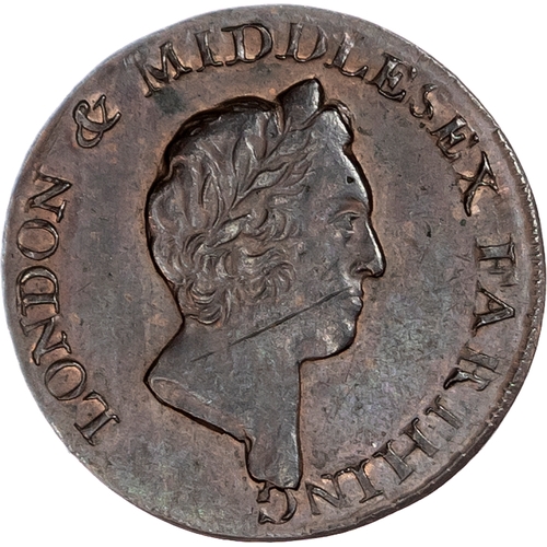 1421 - London, National Series, Farthing 1793, Laureate head right of Prince of Wales right (?), rev. Princ... 