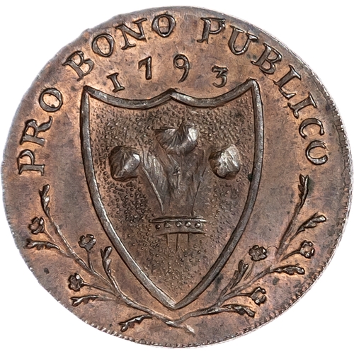 1421 - London, National Series, Farthing 1793, Laureate head right of Prince of Wales right (?), rev. Princ... 