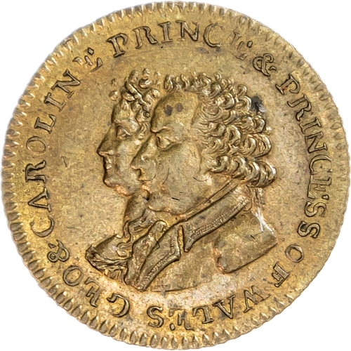 1424 - London, National Series, brass Farthing 1796, Conjoined busts left of Prince and Princess of Wales, ... 