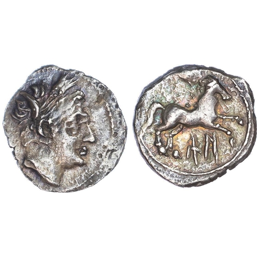 9 - Carthage, Second Punic War Issue (c. 213-211 BC) AR ¼ Shekel, Akragas under Punic occupation, 1.69g.... 