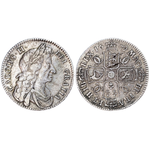 298 - Charles II (1660-1685), Halfcrowns, fourth draped bust right, toothed border both sides, legend surr... 