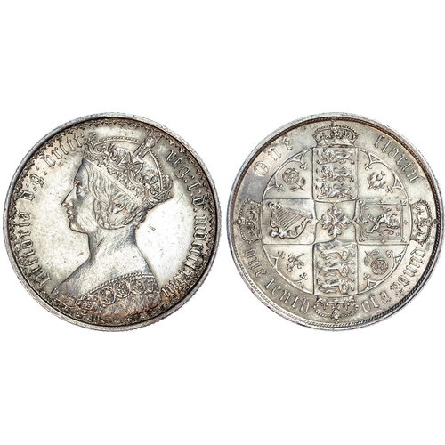 299 - Charles II silver threepence (S 3385), George II silver sixpence 1757 (S 3711), Victoria Godless si... 