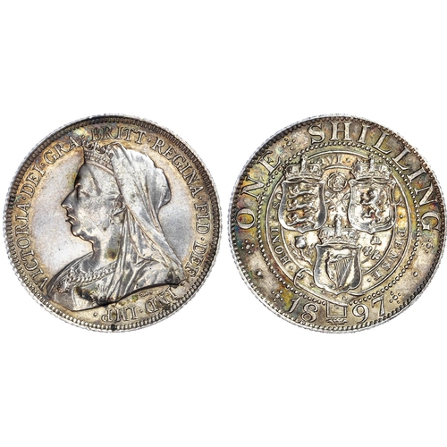 299 - Charles II silver threepence (S 3385), George II silver sixpence 1757 (S 3711), Victoria Godless si... 