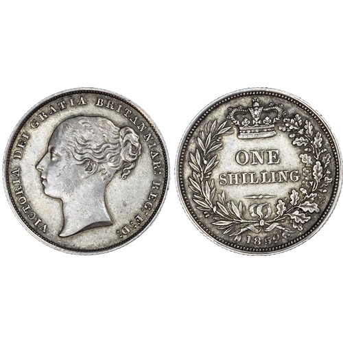 467 - Victoria (1837-1901), Shillings, 1852 (2), second young head facing left, omitting W.W, legend surro... 