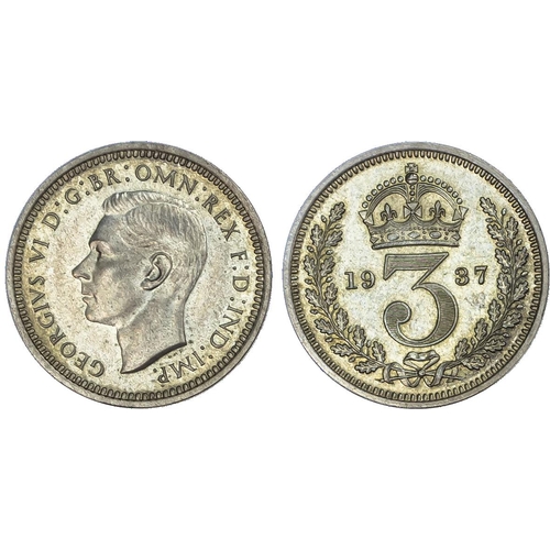 536 - George VI (1936-1952), Coronation Specimen Set (15), 1937, comprising Crown to Farthing, including M... 