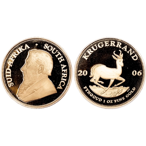 756 - South Africa, King Edward VII gold Krugerrand Proof set, 2006, including: 1oz Krugerrand, 1/2 oz Kru... 