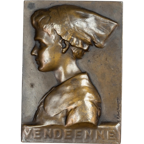 856 - France and Belgium, Lot of 20th Century Bronze Plaques (14). Mostly Extremely Fine.École Boulle (Par... 