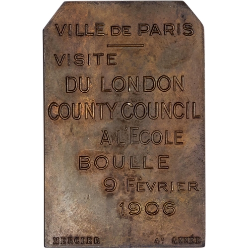 856 - France and Belgium, Lot of 20th Century Bronze Plaques (14). Mostly Extremely Fine.École Boulle (Par... 