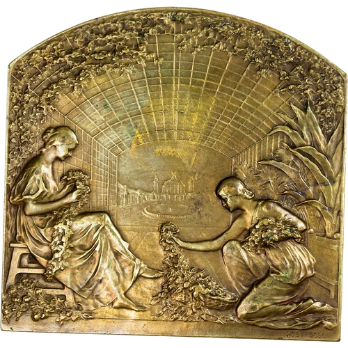 856 - France and Belgium, Lot of 20th Century Bronze Plaques (14). Mostly Extremely Fine.École Boulle (Par... 