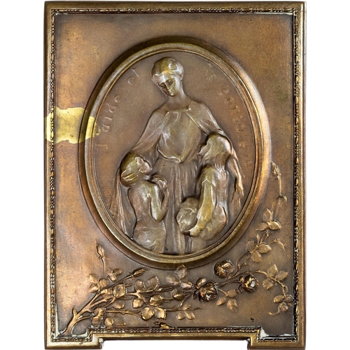 856 - France and Belgium, Lot of 20th Century Bronze Plaques (14). Mostly Extremely Fine.École Boulle (Par... 