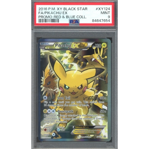 Pokémon TCG - PSA 9 FA Pikachu EX - XY Black Star Promo #124