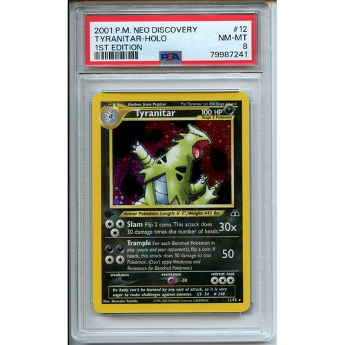 Pokemon popular Tyranitar Neo Holo PSA 9