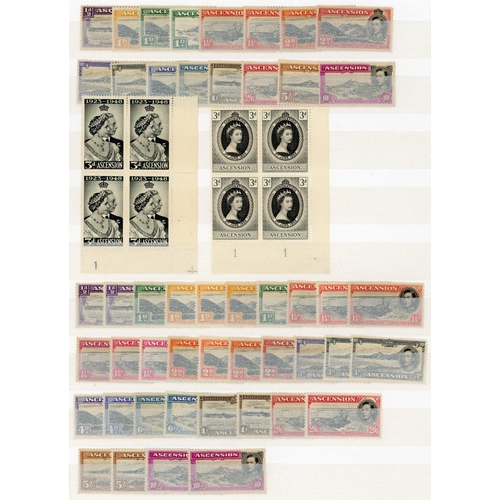 17 - 1937-53 KG VI small balance lot with the original twelve values in unmounted o.g. lower right corner... 