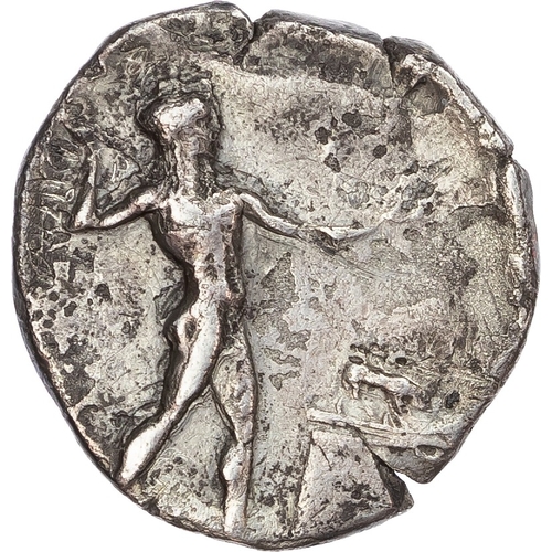 13 - Bruttium, Kaulonia (c. 475-425 BC) AR Nomos, 7.44g.