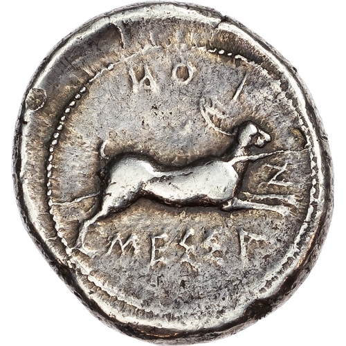 21 - Sicily, Messana (c. 450-446 BC) AR Tetradrachm, 17.27g.