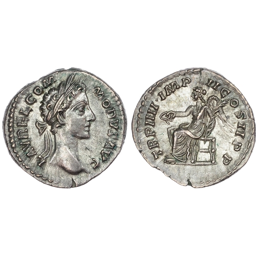 302 - Commodus (AD 177-192) AR Denarius, Rome, AD 179, 3.52g.