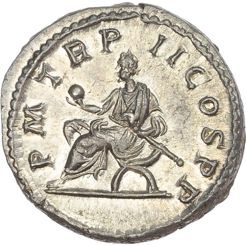 350 - Macrinus (AD 217-218) AR Denarius, Rome, AD 217, 3.34g.