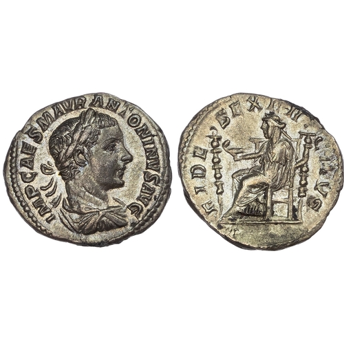 357 - Elagabalus (AD 218-222) AR Denarius, Rome, AD 219, 2.71g.