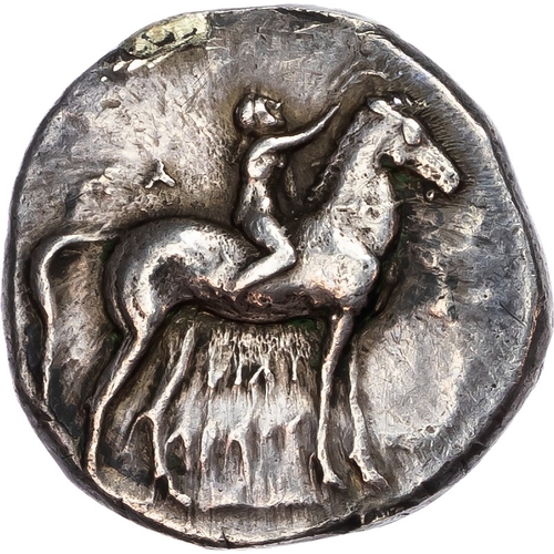 4 - Calabria, Tarentum (c. 320-300 BC) AR Nomos, Philiarchus, Sa-, and Aga-, magistrates 7.74g.