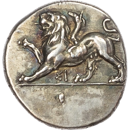 48 - Sikyonia, Sikyon (c. 330-280 BC) AR Hemidrachm, 2.86g.