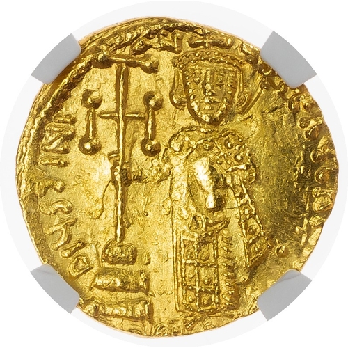 545 - Justinian II (First Reign, AD 685-695) AV Solidus, Constantinople, AD 692-695, 4.42g.