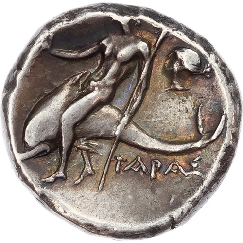 6 - Calabria, Tarentum (c. 320-300 BC) AR Nomos, 6.28g.