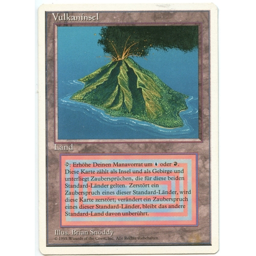 29A - Magic The Gathering  - Volcanic Island German language - Foreign White Bordered - Near Mint