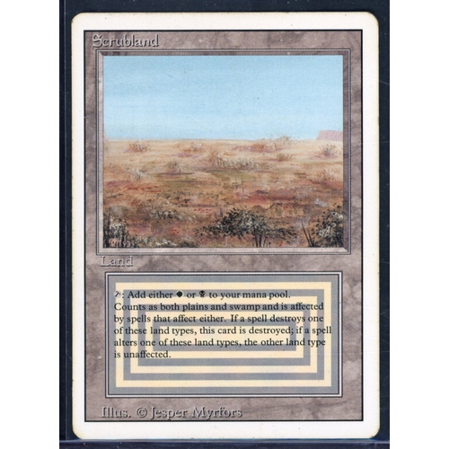 49 - Magic The Gathering -Scrubland - Revised - Heavy Play