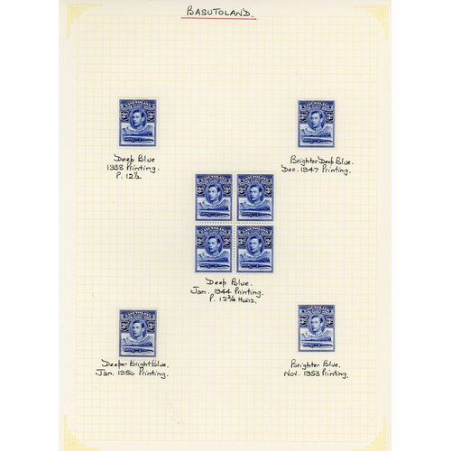 106 - Basutoland SG 18-28 printings collection mint