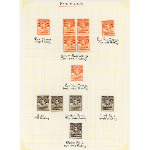 106 - Basutoland SG 18-28 printings collection mint