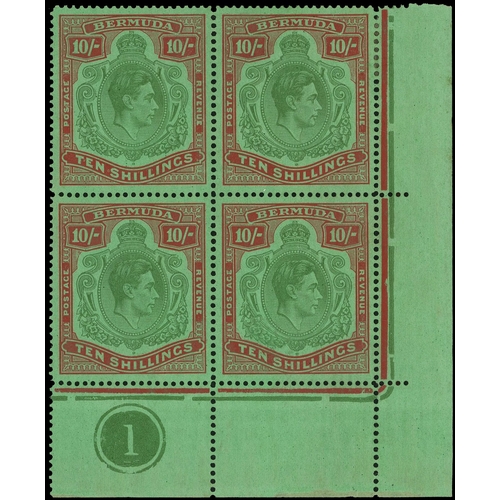 120 - Bermuda SG 119b, bd, be Plate block mint