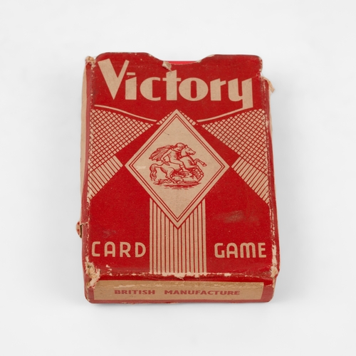 144 - Wooden money box in the form of the Cenotaph, WWII Victory card game pack of cards, 1943 RAF diary, ... 