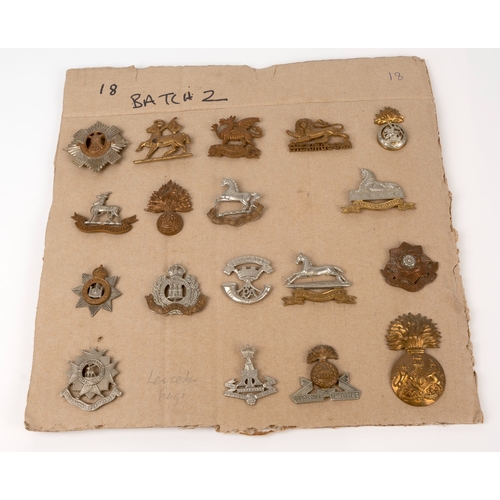 15 - British Cap Badges and Shoulder Titles, (18 items)

*All badges etc. are sold as seen