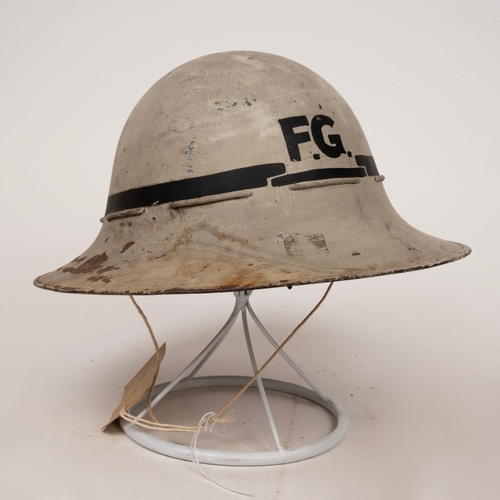 164 - WWII Home Front Zuckerman Steel Fireman Helmet