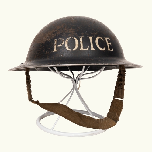 165 - WWII Home Front Steel Helmet Police Issue