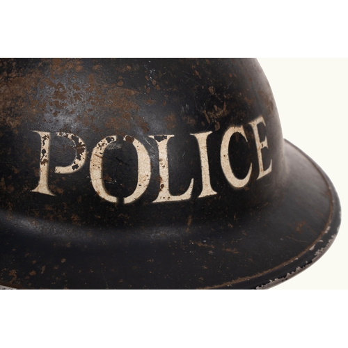 165 - WWII Home Front Steel Helmet Police Issue