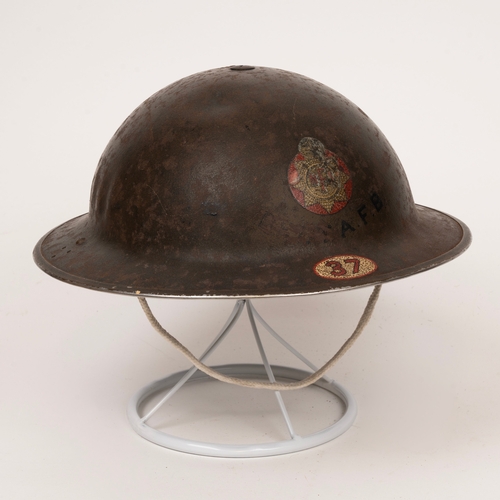 166 - Two steel helmets, Home Front interest, National Fire Service,  Belgium helmet