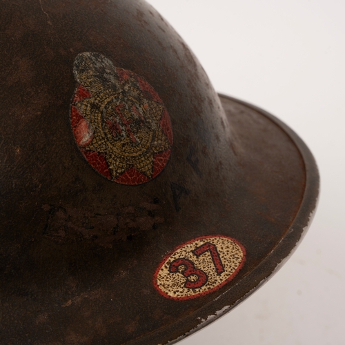 166 - Two steel helmets, Home Front interest, National Fire Service,  Belgium helmet