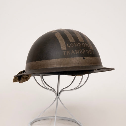 168 - WWII Home Defence Steel Helmet London Transport