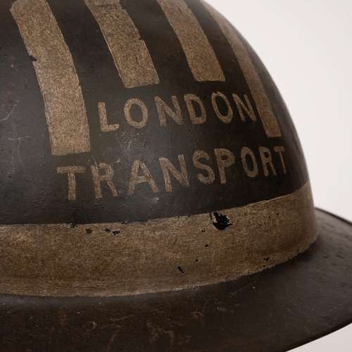 168 - WWII Home Defence Steel Helmet London Transport