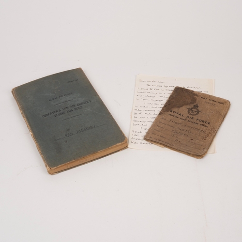 188 - Observers and Air Gunner's Flying Log Book, and Irving Flying Jacket belonging to Flight Lieutenant ... 