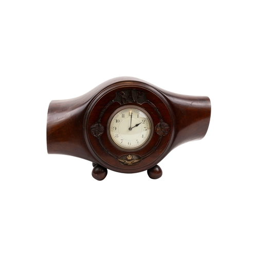 195 - Royal Flying Corp. propeller clock,  part propeller and boss, and photo frame (3 items)