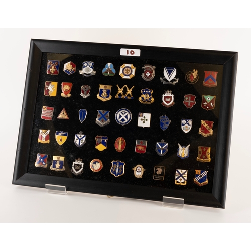 26 - Badges -  Enamelled Military Badges with USA interest, (45 items)

*All badges etc. are sold as seen