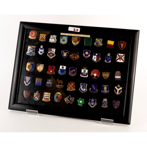 38 - Badges - Enamelled Military Badges with USA interest, (45 items)

*All badges etc. are sold as seen