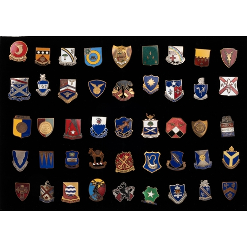 38 - Badges - Enamelled Military Badges with USA interest, (45 items)

*All badges etc. are sold as seen