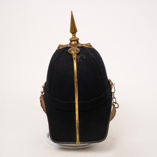 83 - Victorian Officer's Blue Cloth Helmet, Lincolnshire Regiment