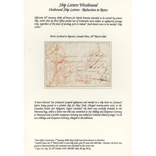321 - Great Britain 1840-1900 selection of postal history written up on pages