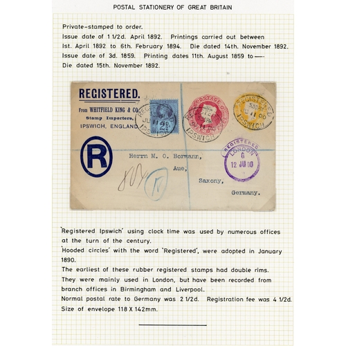 321 - Great Britain 1840-1900 selection of postal history written up on pages