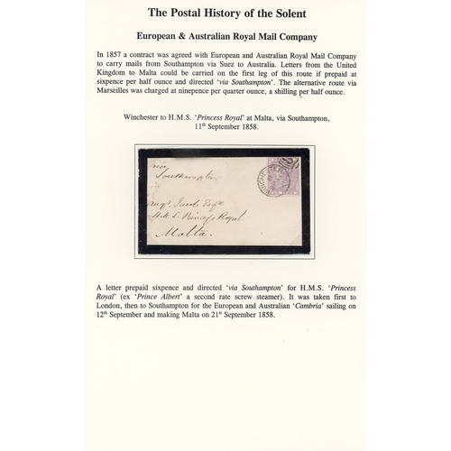 321 - Great Britain 1840-1900 selection of postal history written up on pages