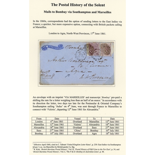 321 - Great Britain 1840-1900 selection of postal history written up on pages